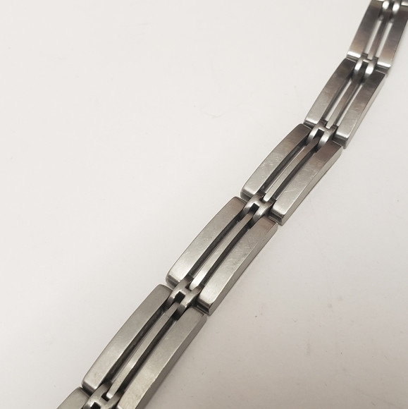 Monomania Business Casual Link Bracelet Mens Stainless Steel Bracelet - Picture 5 of 7